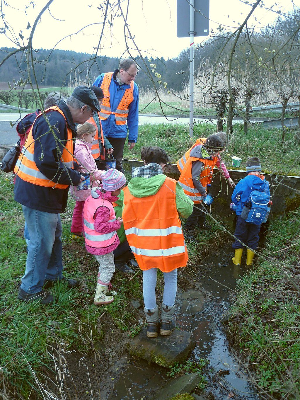 Amphibienexkursion Örtelbergweiher 22.03.2014